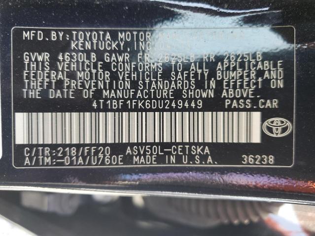 Photo 12 VIN: 4T1BF1FK6DU249449 - TOYOTA CAMRY 