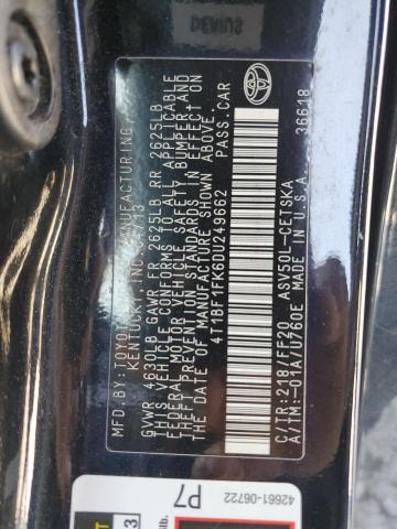 Photo 12 VIN: 4T1BF1FK6DU249662 - TOYOTA CAMRY L 