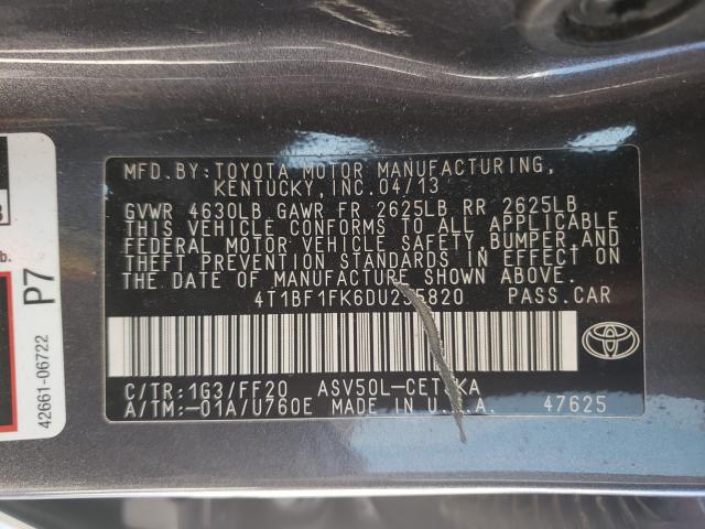 Photo 9 VIN: 4T1BF1FK6DU255820 - TOYOTA CAMRY L 