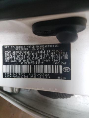 Photo 9 VIN: 4T1BF1FK6DU690711 - TOYOTA CAMRY L 