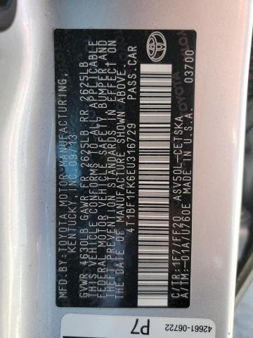 Photo 11 VIN: 4T1BF1FK6EU316729 - TOYOTA CAMRY 