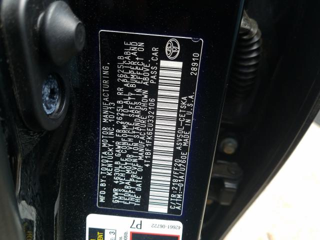 Photo 9 VIN: 4T1BF1FK6EU332106 - TOYOTA CAMRY L 