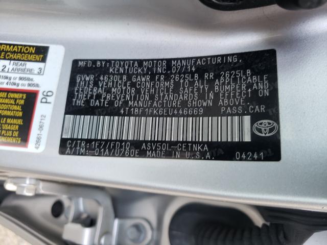 Photo 9 VIN: 4T1BF1FK6EU446669 - TOYOTA CAMRY L 