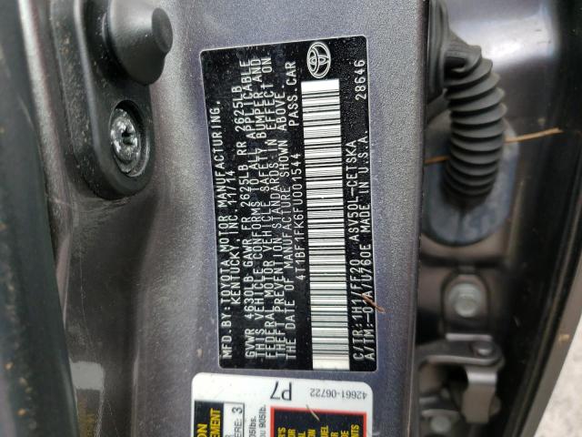 Photo 9 VIN: 4T1BF1FK6FU001544 - TOYOTA CAMRY LE 