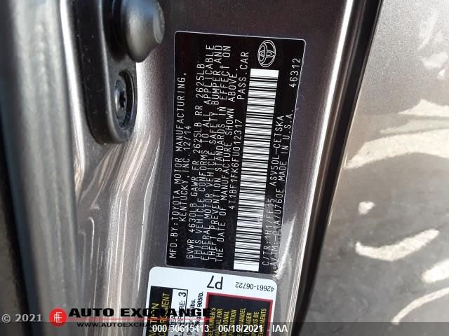 Photo 8 VIN: 4T1BF1FK6FU012317 - TOYOTA CAMRY 