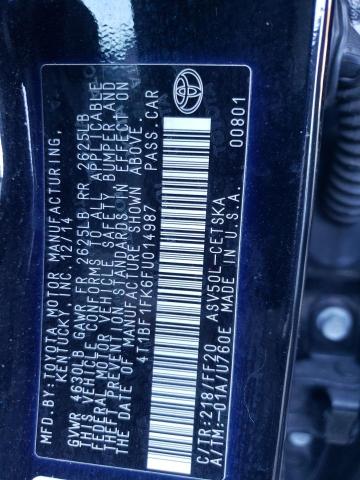 Photo 12 VIN: 4T1BF1FK6FU014987 - TOYOTA CAMRY 