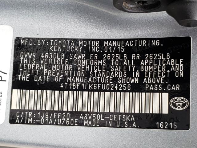 Photo 9 VIN: 4T1BF1FK6FU024256 - TOYOTA CAMRY LE 