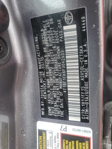 Photo 11 VIN: 4T1BF1FK6FU042403 - TOYOTA CAMRY LE 