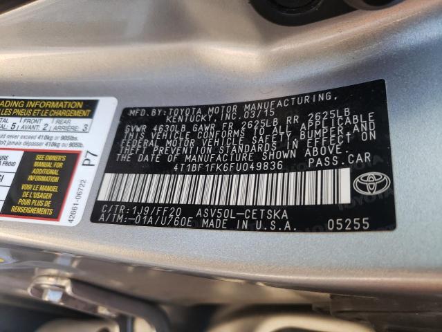 Photo 9 VIN: 4T1BF1FK6FU049836 - TOYOTA CAMRY LE 