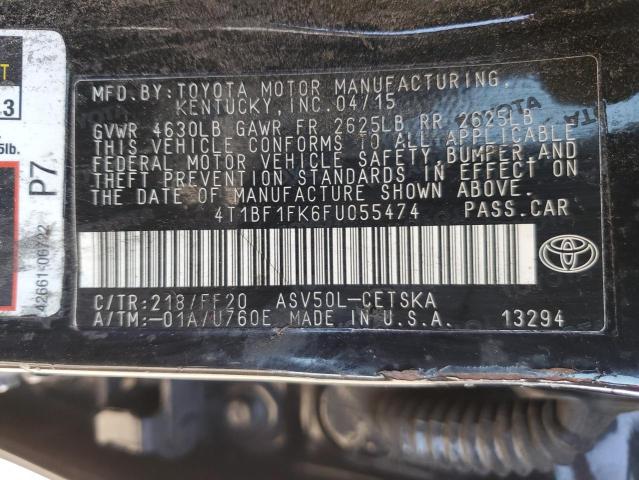 Photo 11 VIN: 4T1BF1FK6FU055474 - TOYOTA CAMRY LE 