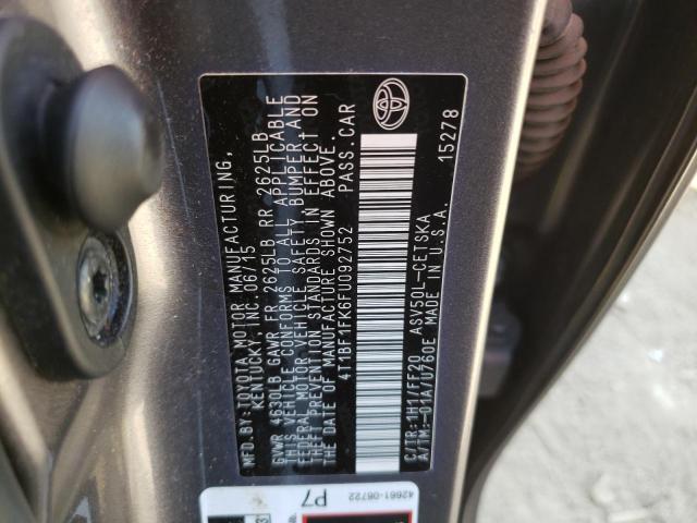 Photo 11 VIN: 4T1BF1FK6FU092752 - TOYOTA CAMRY LE 