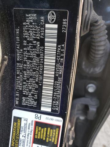 Photo 12 VIN: 4T1BF1FK6FU499776 - TOYOTA CAMRY LE 