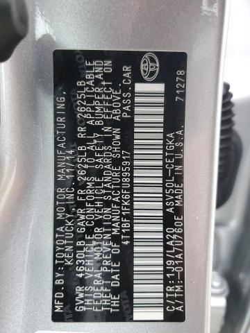 Photo 11 VIN: 4T1BF1FK6FU895917 - TOYOTA CAMRY LE 