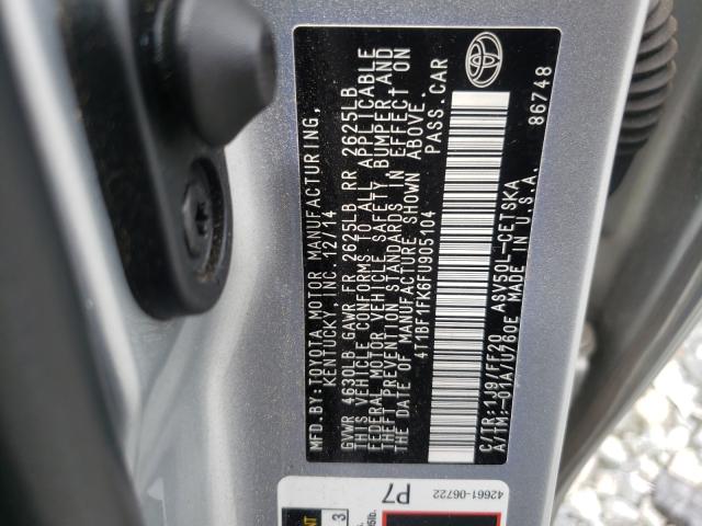 Photo 9 VIN: 4T1BF1FK6FU905104 - TOYOTA CAMRY LE 