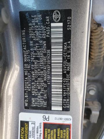 Photo 11 VIN: 4T1BF1FK6FU914336 - TOYOTA CAMRY LE 