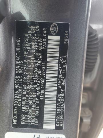 Photo 11 VIN: 4T1BF1FK6FU974827 - TOYOTA CAMRY LE 