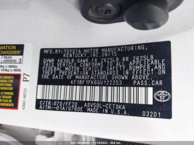 Photo 8 VIN: 4T1BF1FK6GU122253 - TOYOTA CAMRY 