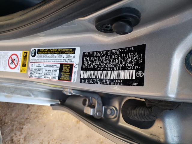 Photo 9 VIN: 4T1BF1FK6GU149419 - TOYOTA CAMRY LE 