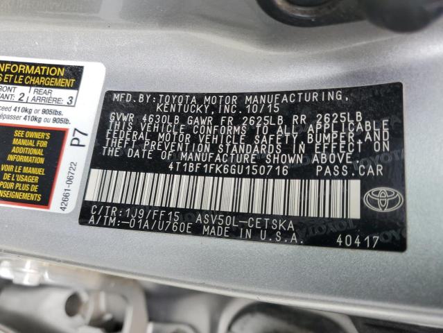 Photo 11 VIN: 4T1BF1FK6GU150716 - TOYOTA CAMRY 