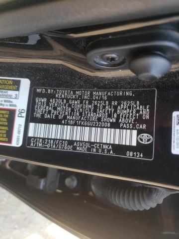 Photo 9 VIN: 4T1BF1FK6GU232008 - TOYOTA CAMRY LE 