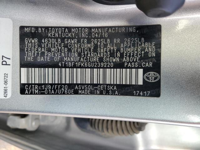 Photo 11 VIN: 4T1BF1FK6GU239220 - TOYOTA CAMRY 