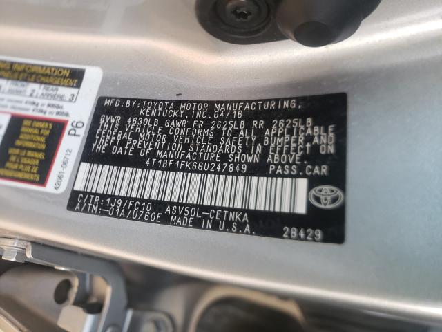 Photo 9 VIN: 4T1BF1FK6GU247849 - TOYOTA CAMRY LE 