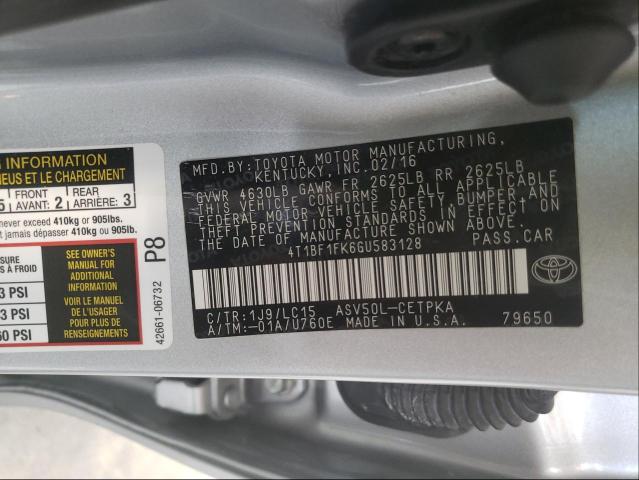 Photo 9 VIN: 4T1BF1FK6GU583128 - TOYOTA CAMRY LE 