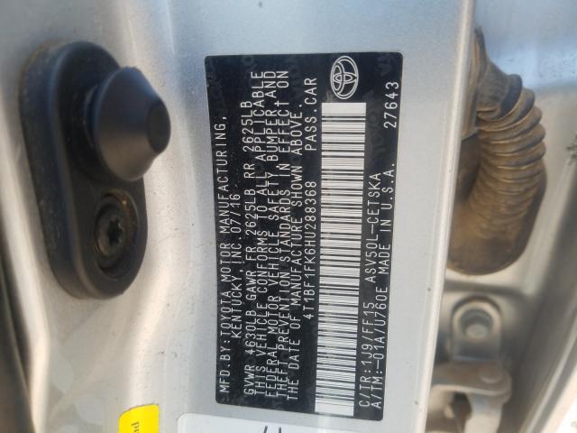 Photo 9 VIN: 4T1BF1FK6HU288368 - TOYOTA CAMRY 