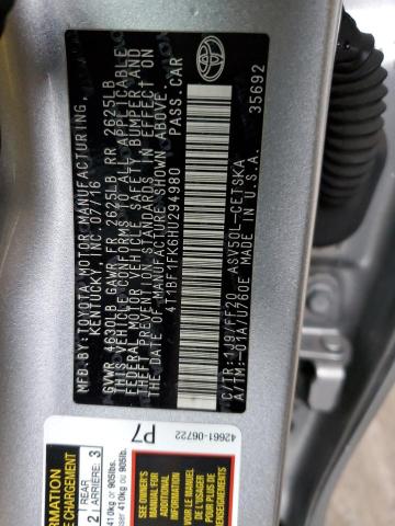 Photo 11 VIN: 4T1BF1FK6HU294980 - TOYOTA CAMRY LE 