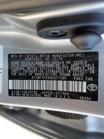 Photo 11 VIN: 4T1BF1FK6HU377390 - TOYOTA CAMRY LE 