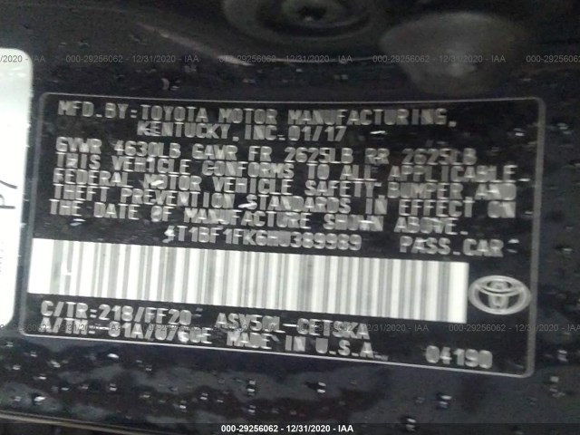 Photo 8 VIN: 4T1BF1FK6HU389989 - TOYOTA CAMRY 