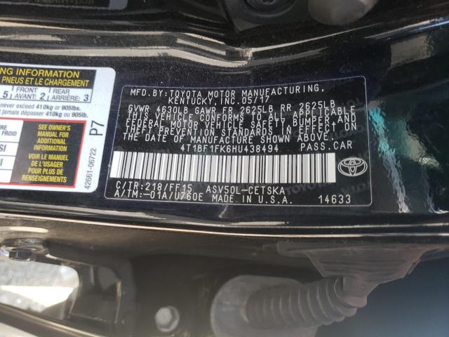 Photo 9 VIN: 4T1BF1FK6HU438494 - TOYOTA CAMRY LE 