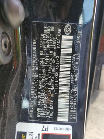 Photo 11 VIN: 4T1BF1FK6HU451343 - TOYOTA CAMRY LE 