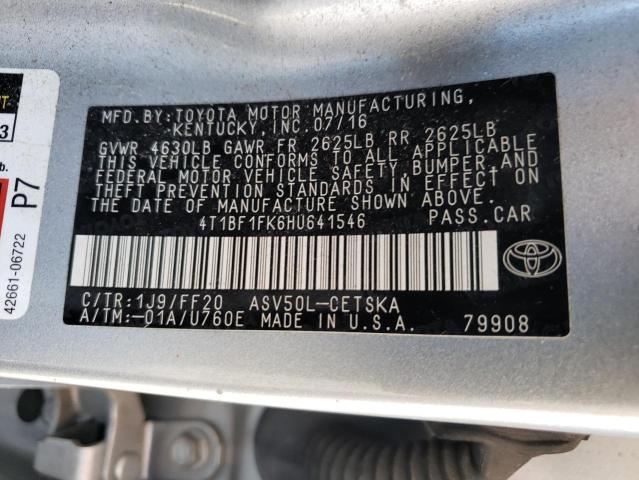 Photo 9 VIN: 4T1BF1FK6HU641546 - TOYOTA CAMRY LE 