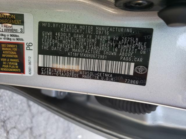 Photo 9 VIN: 4T1BF1FK6HU672991 - TOYOTA CAMRY LE 