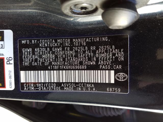 Photo 9 VIN: 4T1BF1FK6HU696689 - TOYOTA CAMRY LE 