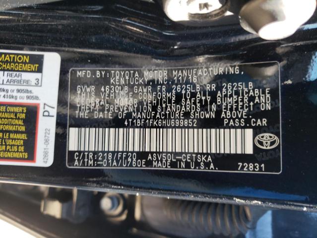 Photo 9 VIN: 4T1BF1FK6HU699852 - TOYOTA CAMRY LE 