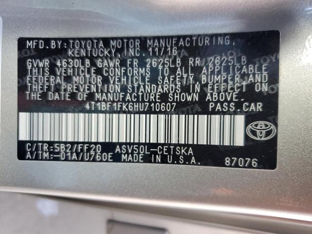 Photo 12 VIN: 4T1BF1FK6HU710607 - TOYOTA CAMRY LE 