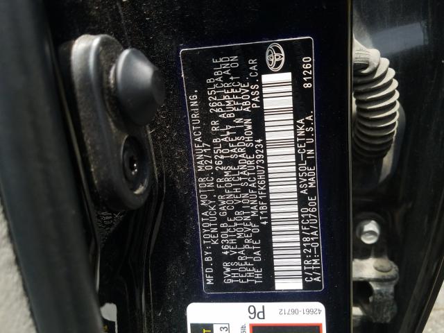 Photo 9 VIN: 4T1BF1FK6HU739234 - TOYOTA CAMRY LE 