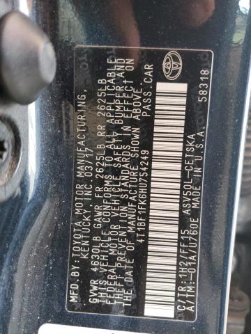 Photo 11 VIN: 4T1BF1FK6HU754249 - TOYOTA CAMRY LE 