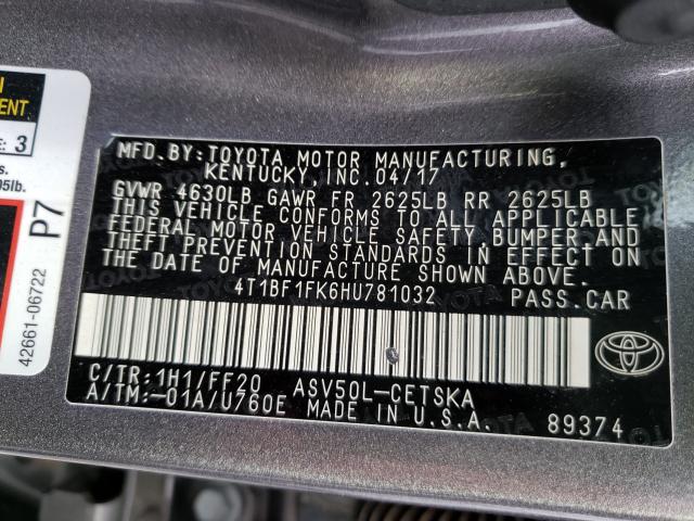 Photo 9 VIN: 4T1BF1FK6HU781032 - TOYOTA CAMRY 