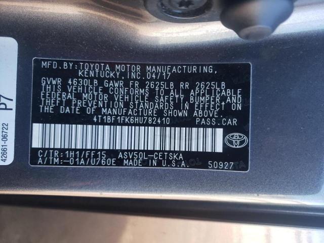 Photo 12 VIN: 4T1BF1FK6HU782410 - TOYOTA CAMRY LE 