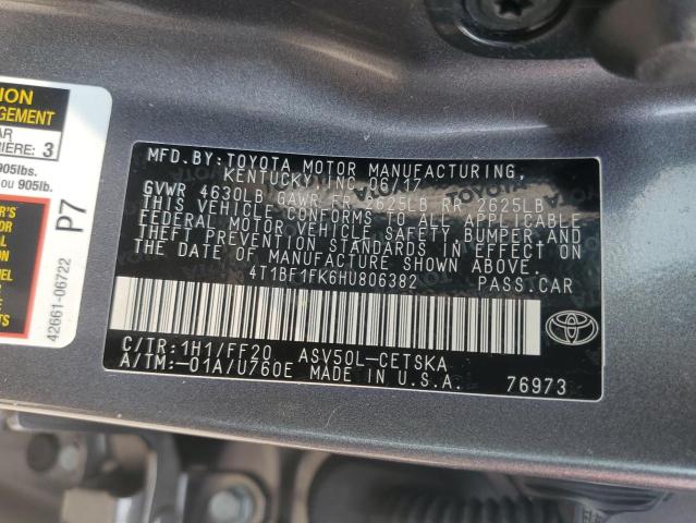 Photo 11 VIN: 4T1BF1FK6HU806382 - TOYOTA CAMRY LE 