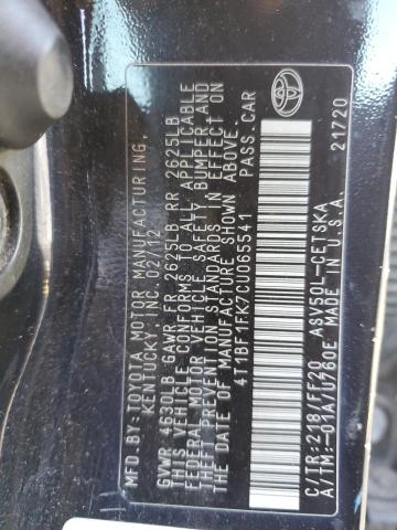 Photo 11 VIN: 4T1BF1FK7CU065541 - TOYOTA CAMRY BASE 