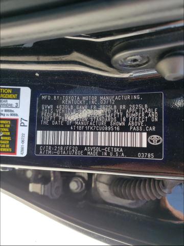 Photo 9 VIN: 4T1BF1FK7CU089516 - TOYOTA CAMRY BASE 