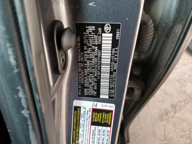 Photo 11 VIN: 4T1BF1FK7CU170807 - TOYOTA CAMRY 