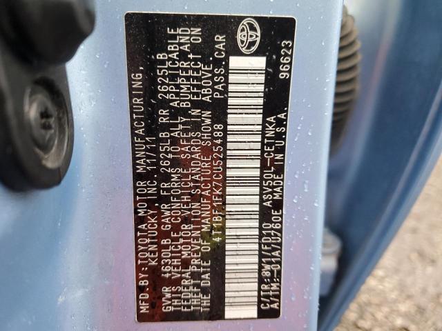 Photo 11 VIN: 4T1BF1FK7CU525488 - TOYOTA CAMRY BASE 