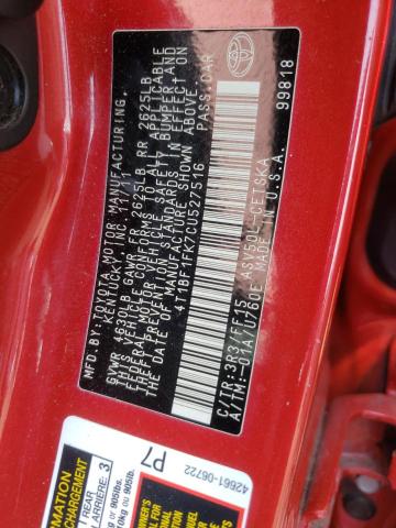 Photo 11 VIN: 4T1BF1FK7CU527516 - TOYOTA CAMRY 