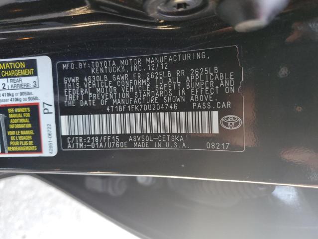 Photo 11 VIN: 4T1BF1FK7DU204746 - TOYOTA CAMRY 