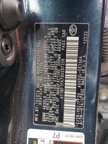 Photo 11 VIN: 4T1BF1FK7DU207226 - TOYOTA CAMRY 